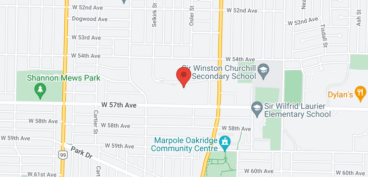 map of 1128 W 55TH AVENUE
